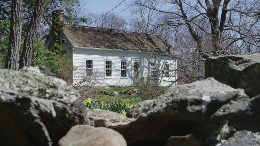 Antique farmhouse and flowers  - 4K