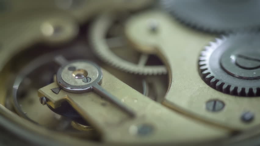 Old Watch Mechanism Close Up. Shot Motorized Slider. RAW Video, Magic Lantern, Canon 5D MK3, Carl Zeiss 3.5/18 ZE
