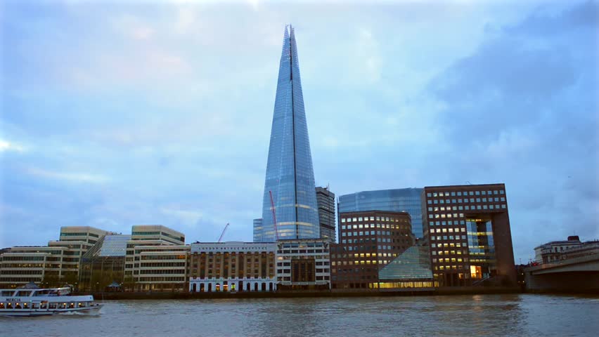 The Shard, tallest modern building in London, England, UK Royalty-Free Stock Footage #6029603