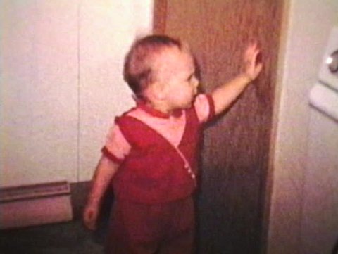 Little Boy Greets His Dad (1963 - Vintage 8mm film)