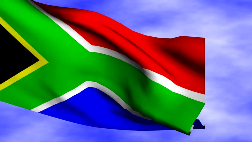 waving south africa flag over sky Stock Footage Video (100% Royalty ...