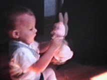 Mom And Dad With Son At Easter (1963 - Vintage 8mm film)