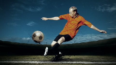 One Caucasian Soccer Player Man Standing Stock Photo 744725767 ...