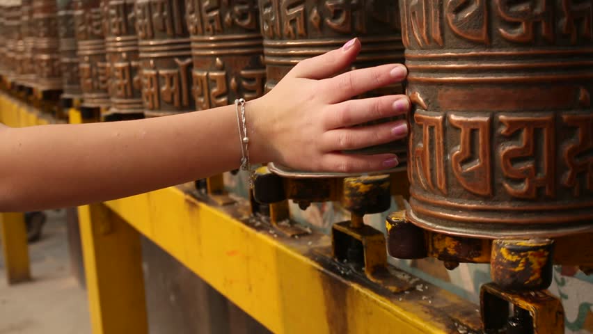 tibetan buddhist prayer wheel