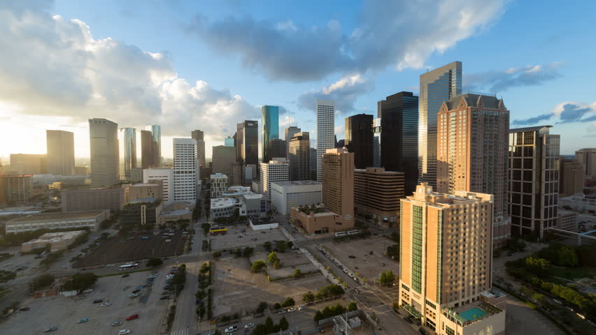 HOUSTON - CIRCA NOVEMBER 2013: Houston, Texas, USA, city skyline, day to night