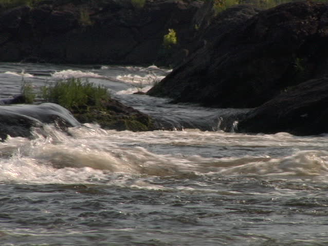 River rapids in the United States - semi turbulent, but beautiful.