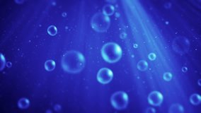 Underwater scene with air bubbles. HD 1080 seamless loop