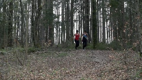 Forest Running In Slow Motion