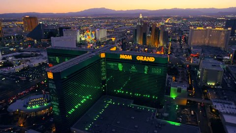 LAS VEGAS, NEVADA, CIRCA 2013 - Aerial view of the MGM Grand in Las Vegas, Nevada.