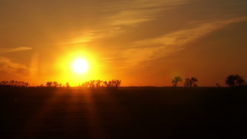 Sunset in the Prairie: Telephoto