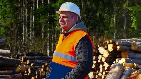 Happy lumberjack