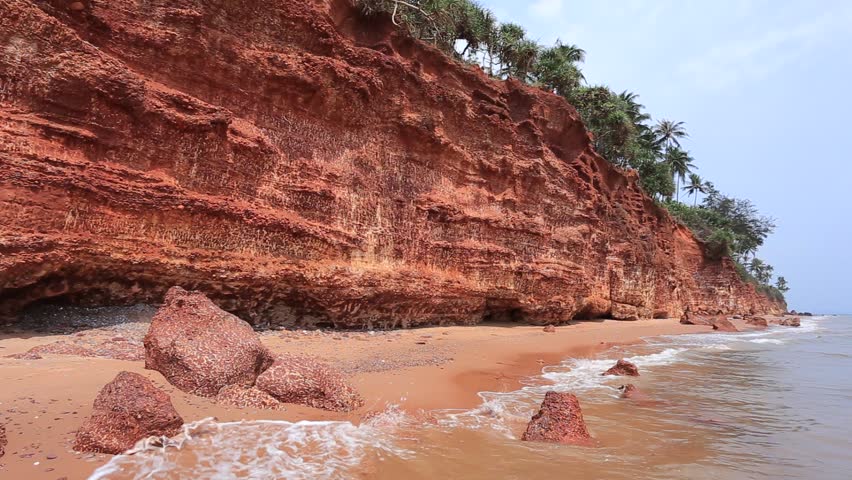 Scenery of Red Cliff (Fung Daeng) at bang sa phan in Prachuap khiri khan Province, Thailand 
