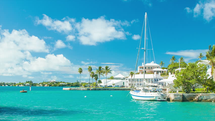 st george’s harbor bermuda on sunny Stock Footage Video (100% Royalty