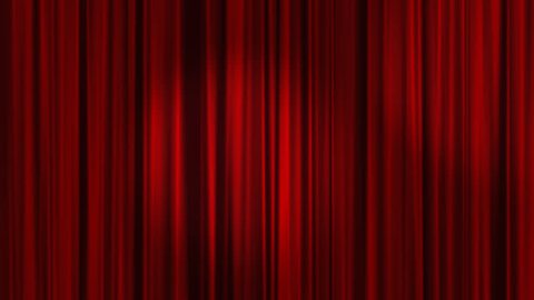 Red Curtains with spotlights that move back and forth and then the Curtains open. Alpha Channel is included.