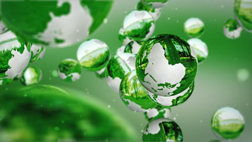 Earth globes green nature flying
