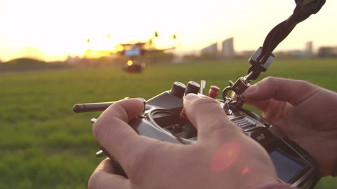 SLOW MOTION: Flying a multicopter with transmitter