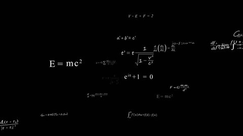 Math/Physics equation background - Seamless looping, alpha
