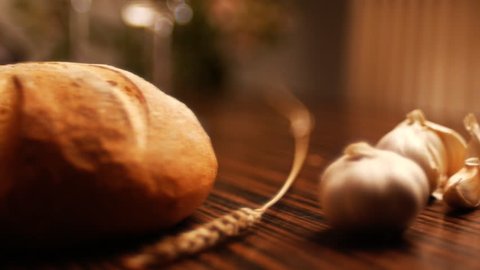Stock video footage Bread and bakeries dolly shot.