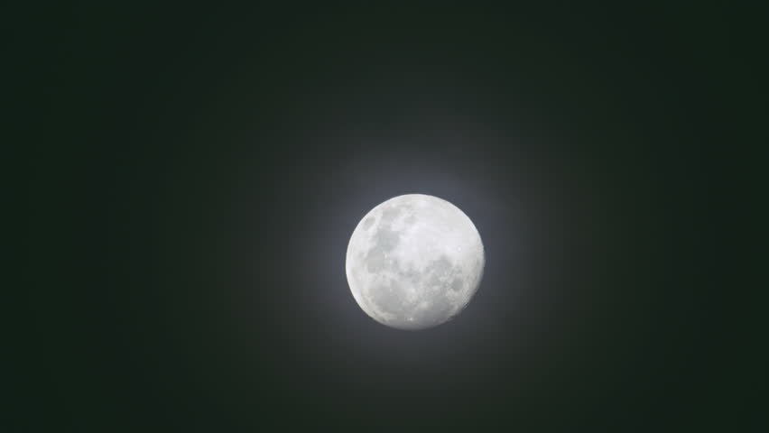 Slow static shot of the moon