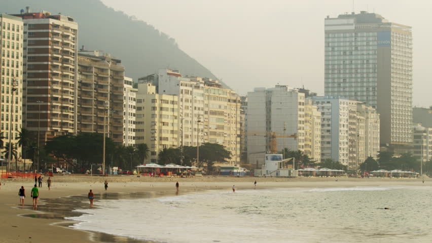 Tall buildings along the coast of Rio de Janeiro, Brazil
