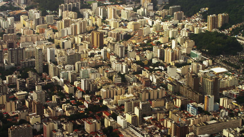 PAN aerial view of Rio de Janeiro and Sugarloaf Mountain.