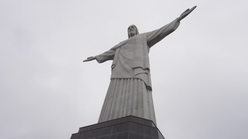 RIO DE JANEIRO, BRAZIL - CIRCA JUNE 2013: Static shot of the Statue of Christ