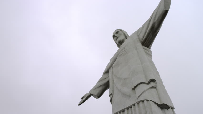 RIO DE JANEIRO, BRAZIL - CIRCA JUNE 2013: Pan tilt the statue of Christ the