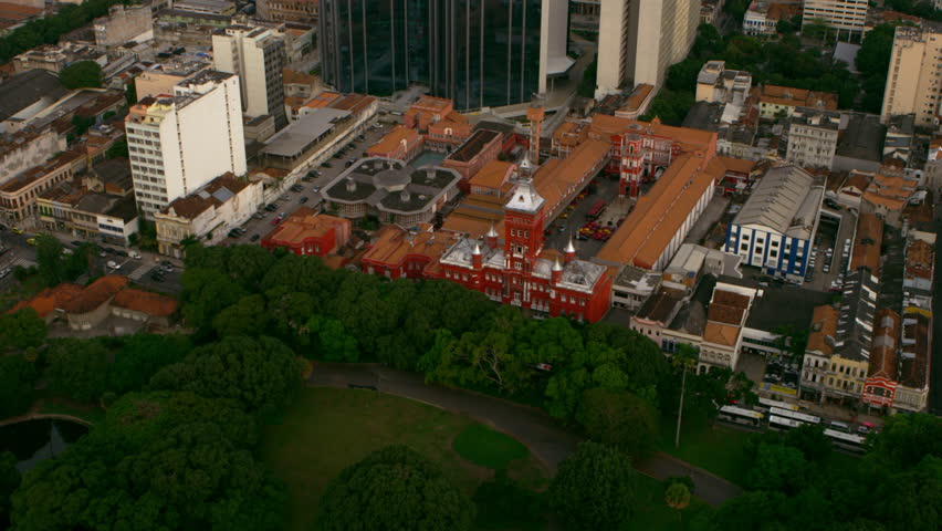Aerial shot of landmarks - Rio de Janeiro, Brazil.