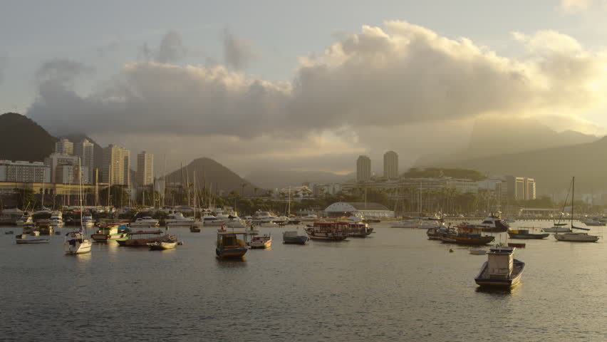 Time-lapse of boats on Guanabara Bay in Rio.