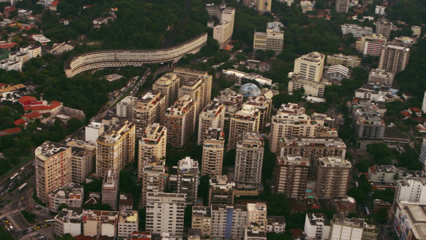 Aerial shot or urban architecture - Rio de Janeiro, Brazil.