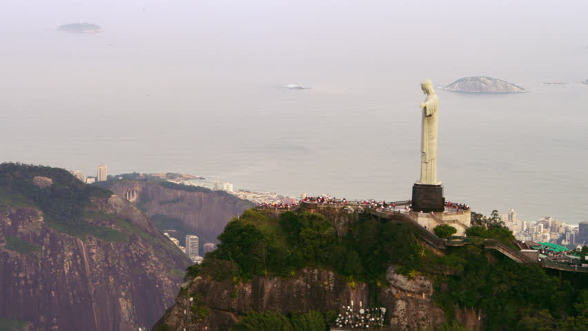 RIO DE JANEIRO, BRAZIL - CIRCA JUNE 2013: High-definition aerial shot of Christ