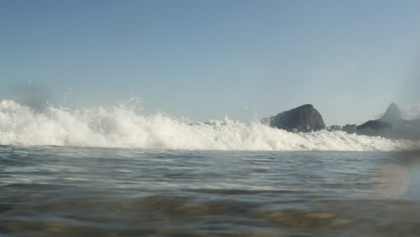 An ocean wave off the coast of Copacabana - Rio de Janeiro, Brazil.