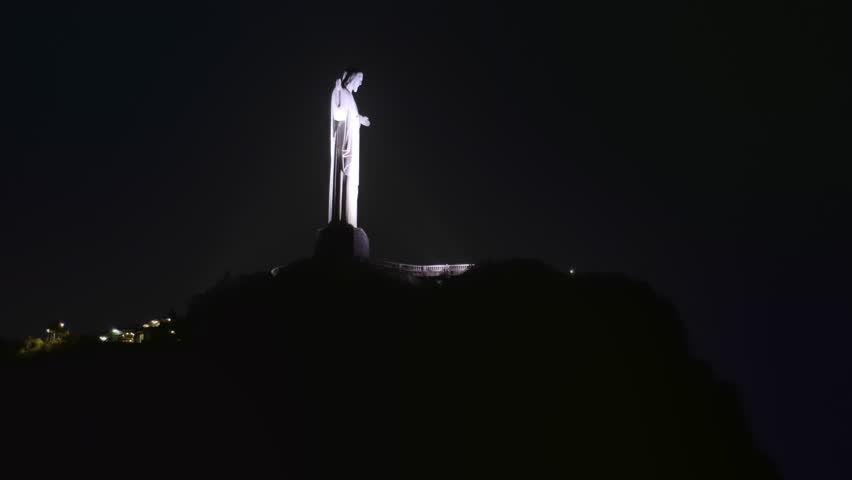 RIO DE JANEIRO, BRAZIL - JUNE: Static-shot of Christ the Redeemer statue at