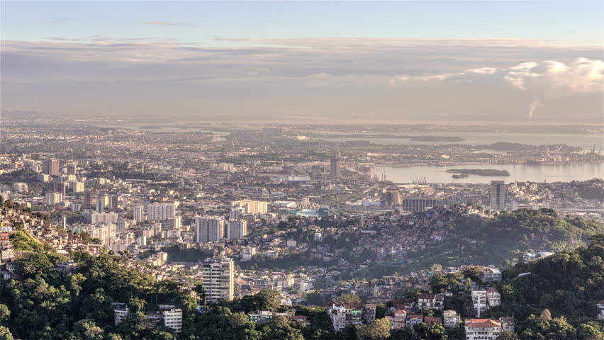 Time-lapse city view of Rio de Janeiro, Brazil.