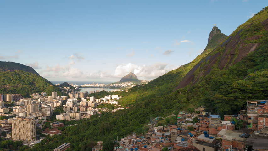 Sunrise time-lapse of Rio from the hills behind the city.