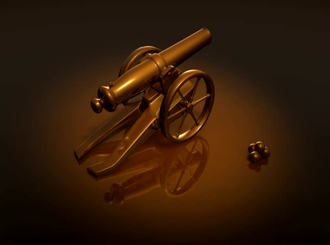 Antique artillery cannon