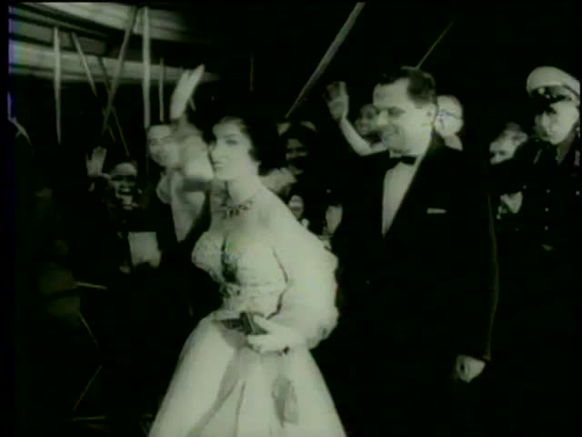 Gina Lollobrigida arrives to the 8th Berlin International Film Festival, Germany circa 1958 - MGM PICTURES, UNIVERSAL-INTERNATIONAL NEWSREEL, USA, filmed in 1958