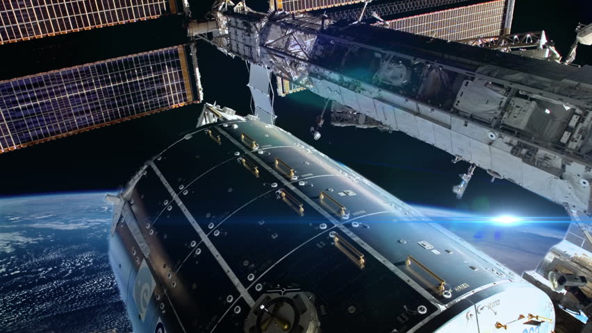 Space Station Over Earth 