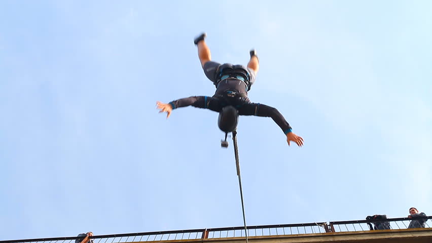 fyrretræ Mor emulering A Man Jumping Off a Stock Footage Video (100% Royalty-free) 6126773 |  Shutterstock
