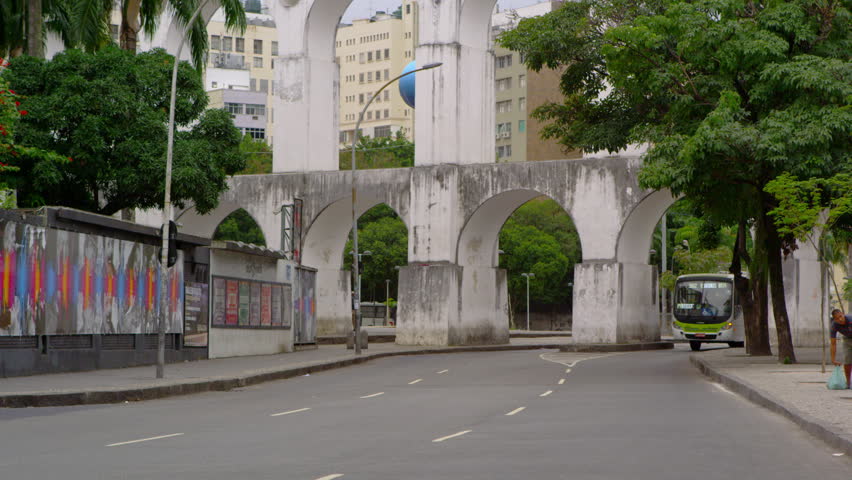 RIO DE JANEIRO, BRAZIL - JUNE 23: Slow motion street in Rio de Janeiro on June