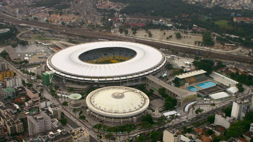 RIO DE JANEIRO, BRAZIL - JUNE: Aerial view of Maracana Stadium - Rio de Janeiro,