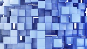 Seamless Looping Abstract Cubes Background. HQ Video Clip