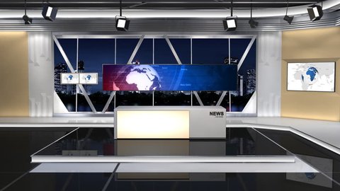 This is a News studio. It contains multiple camera angles,This is a part of the Series.
Contains 1 push lens(8 Seconds) and 1 fixed focus lens(15 Seconds).
The fixed focus lens are looping