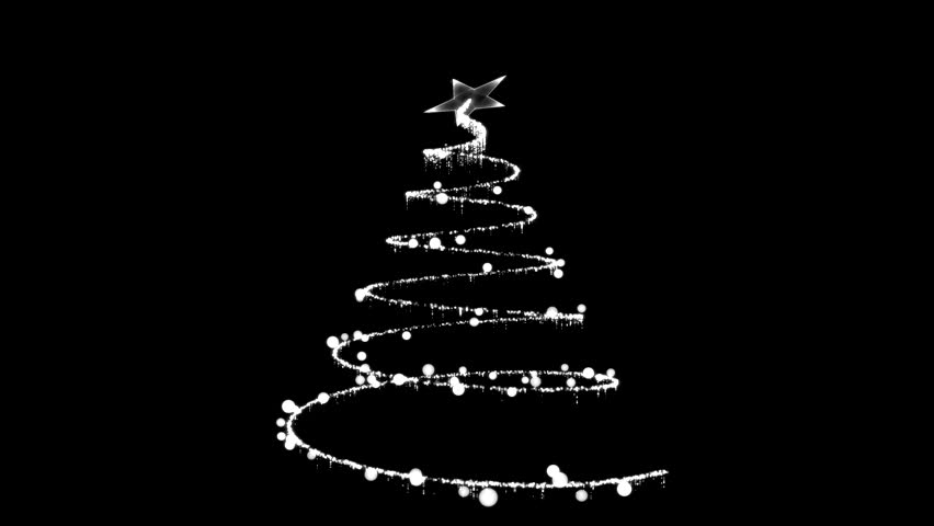 An abstract illustration of a Christmas tree being drawn. | Shutterstock HD Video #6138554