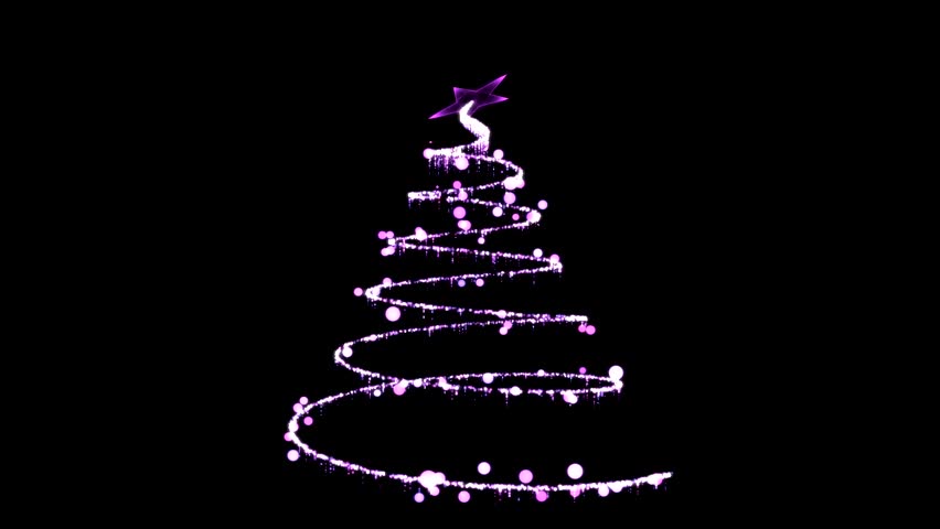 An abstract illustration of a Christmas tree being drawn. | Shutterstock HD Video #6138563