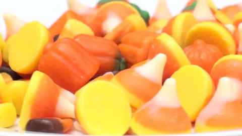 Seamless loop of colorful candy corn