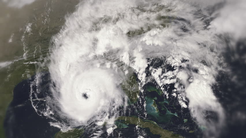 Hurricane makes landfall. 4K