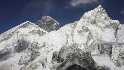 Everest, Nuptse and Lhotse timelapse from Kala Patthar, Himalaya, Nepal