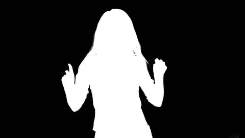 Silhouette of sexy girl. Matte, chroma