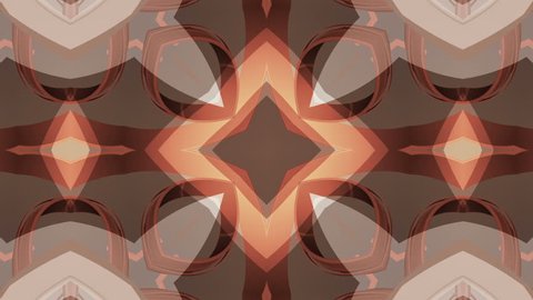 Brown kaleidoscope background, loop